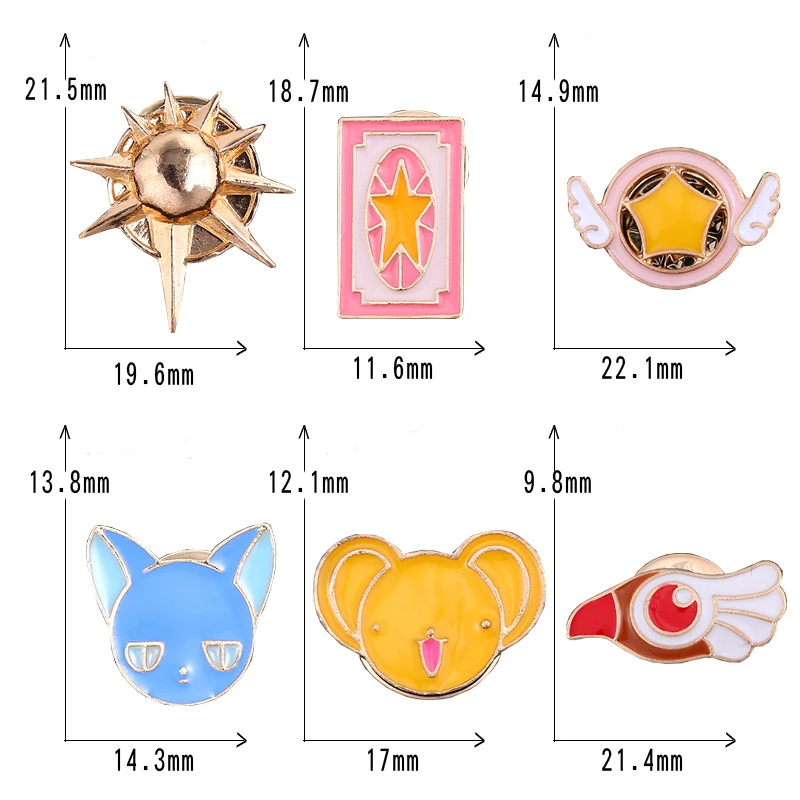 Аниме Cardcaptor Sakura, аксессуары для косплея, реквизит, аксессуары для карт, заколка Sakura, крылья, палочки, ювелирные изделия, Матросская Лунная брошь