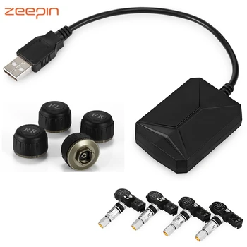 

CST - TY06 Tire Pressure Monitoring System USB TPMS Tire Pressure Monitoring Alarm System With Four External for Most Vehicles