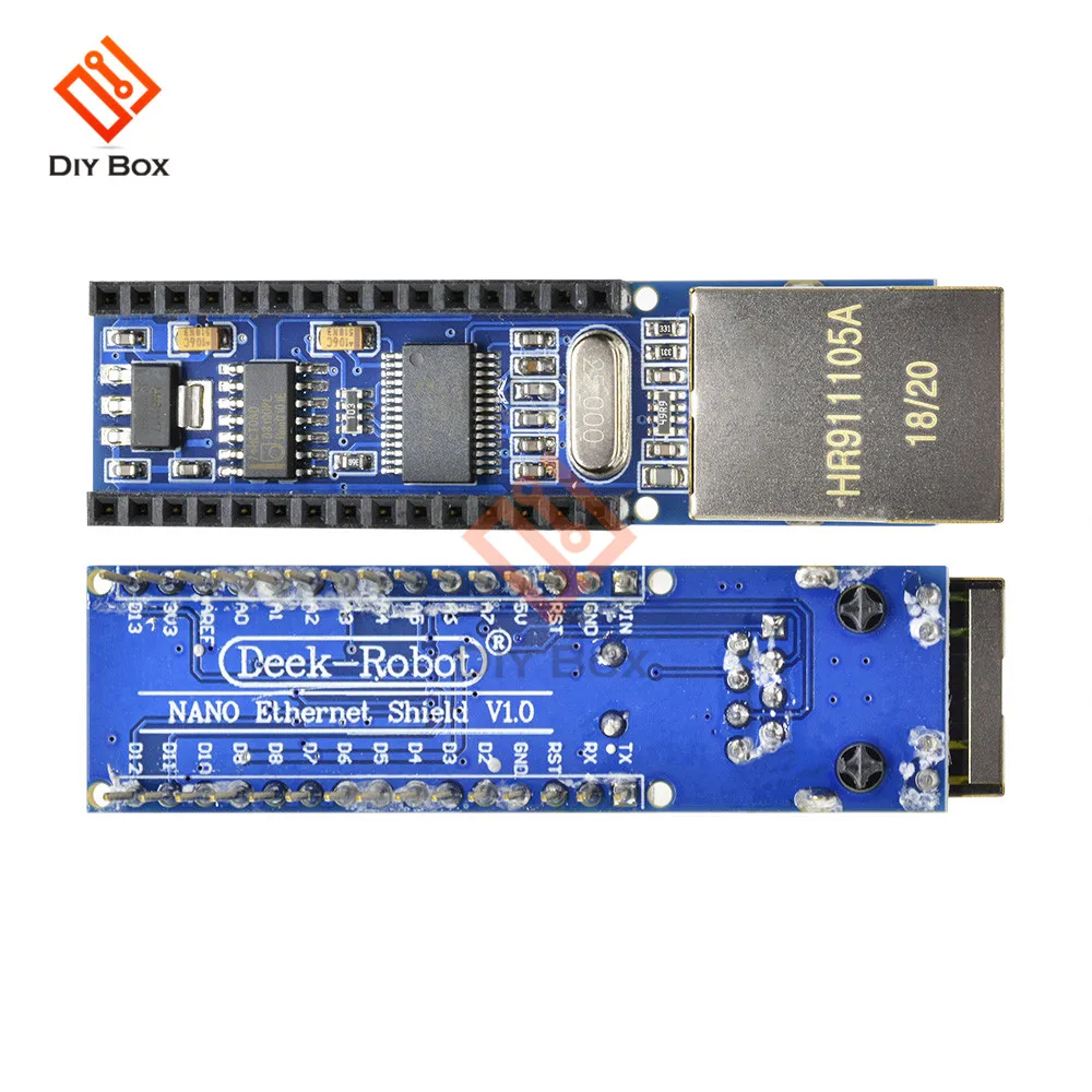 10 шт. мини ENC28J60 веб-сервер модуль Ethernet щит плата для Arduino Nano v3.0