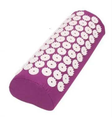 Purple pillow Массажная подушка для иглоукалывания, наборы для снятия стресса, боли в спине, акупрессура, коврик/подушка для массажа, розовый шип, массаж и релаксация - Color: Purple pillow