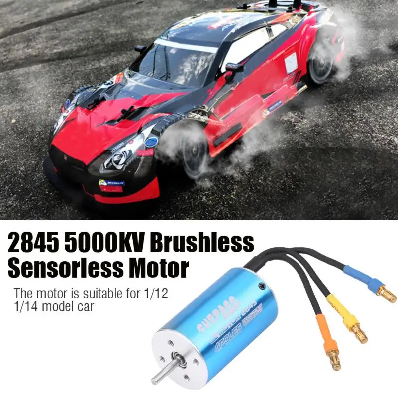 

Hot 2845 Brushless Motor 5000KV Waterproof 4 Poles Sensorless Motor RC Parts For 1/12 1/14 RC Model Car High Quality RC Accessso