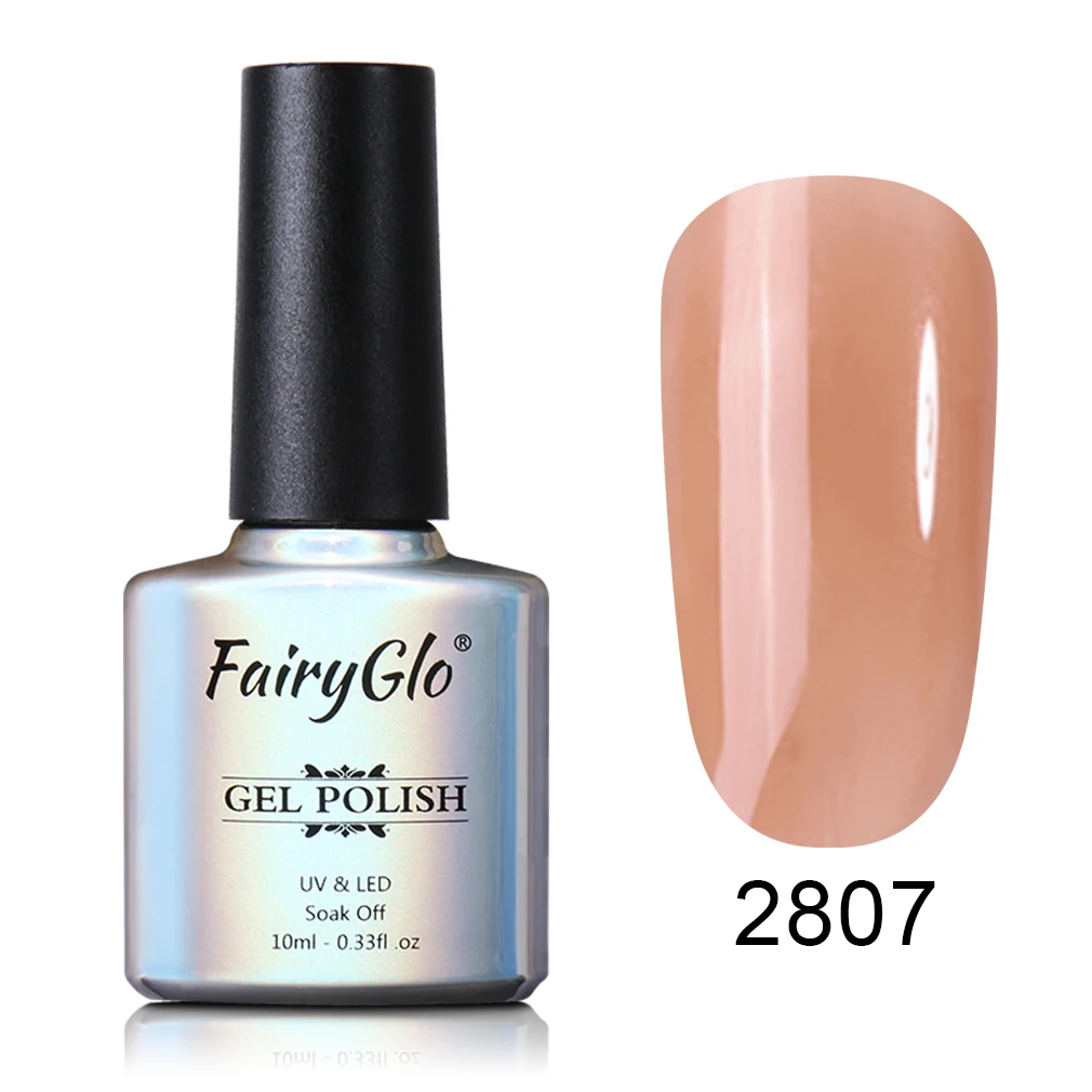 FairyGlo 10 мл полупрозрачный цветной УФ-гель для ногтей драгоценный камень стекло Гибридный лак для гель для дизайна ногтей лак маникюрный лак - Цвет: 2807