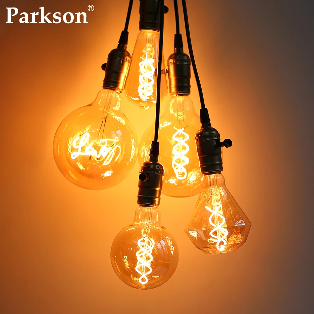 

Retro LED Edison Bulb E27 220V 3W 40W Dimmable LED Filament Light Bulb Ampoule Vintage Lamp A60 ST64 G80 G95 Decor Edison Lamp