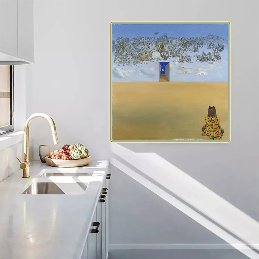 

Citon Salvador DalíBattle in the CloudsCanvas Art Oil painting Artwork Picture Modern Wall Decor Home Living room Decoration