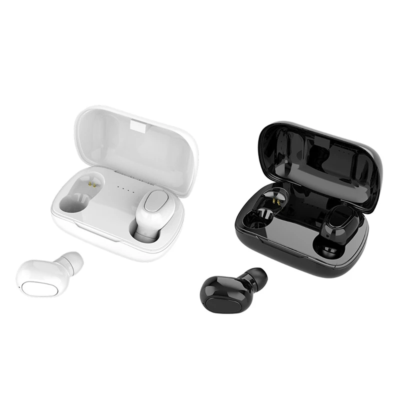 L21 Bluetooth Headset TWS 5 0 Wireless Dual Ear in Ear Noise Reduction Invisible Mini Charging Box