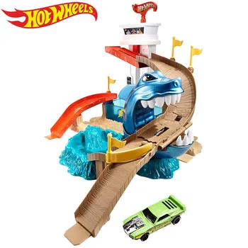 

Hot Wheels Color Shifters Sharkport Showdown Roundabout Car Track Set Children Toys