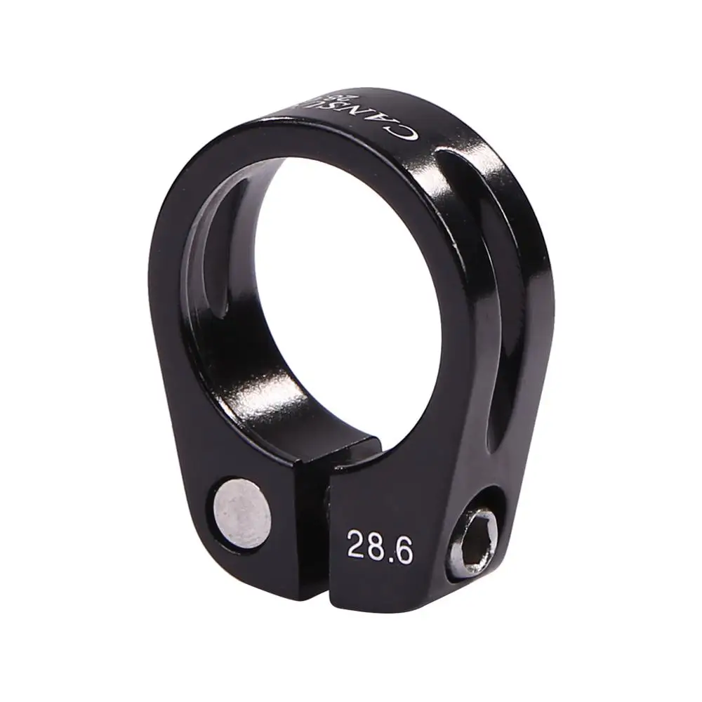 28.6mm Black 28,6/30 мм Сплав MTB BMX зажим для сиденья велосипеда Алюминиевый быстросъемный Горный Дорожный фиксированный механизм зажим стойки сиденья велосипеда - Цвет: 28.6mm Black