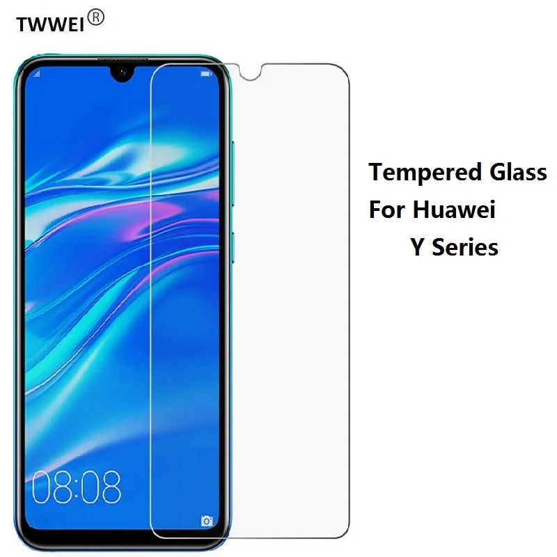 Защитное закаленное стекло Защита экрана для Huawei Y5 Y6 Y7 Y9 Lite Pro 2018 2019 чехол телефона