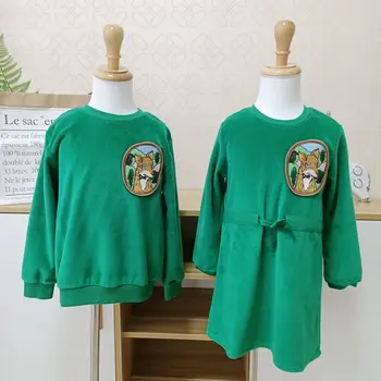 

New arrival Spring&Autumn Children Kids girls hoodies Baby Boys girls Green fleece jackets and coats kids girls sweatshirt