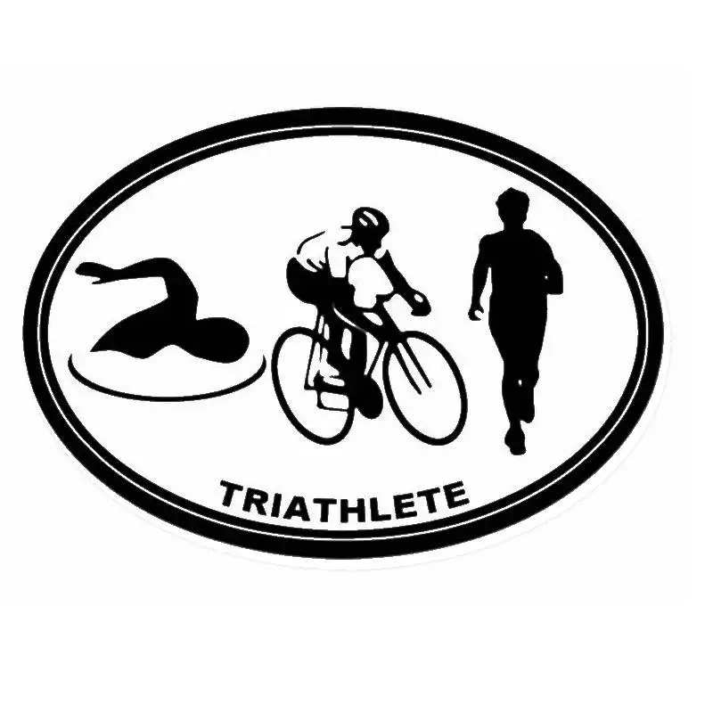 DCTAL Triathlon Sticker Logo Name Swimmer Decal Swimming Posters Vinyl Wall Decals Pegatina Decor Mural Swim Sticker