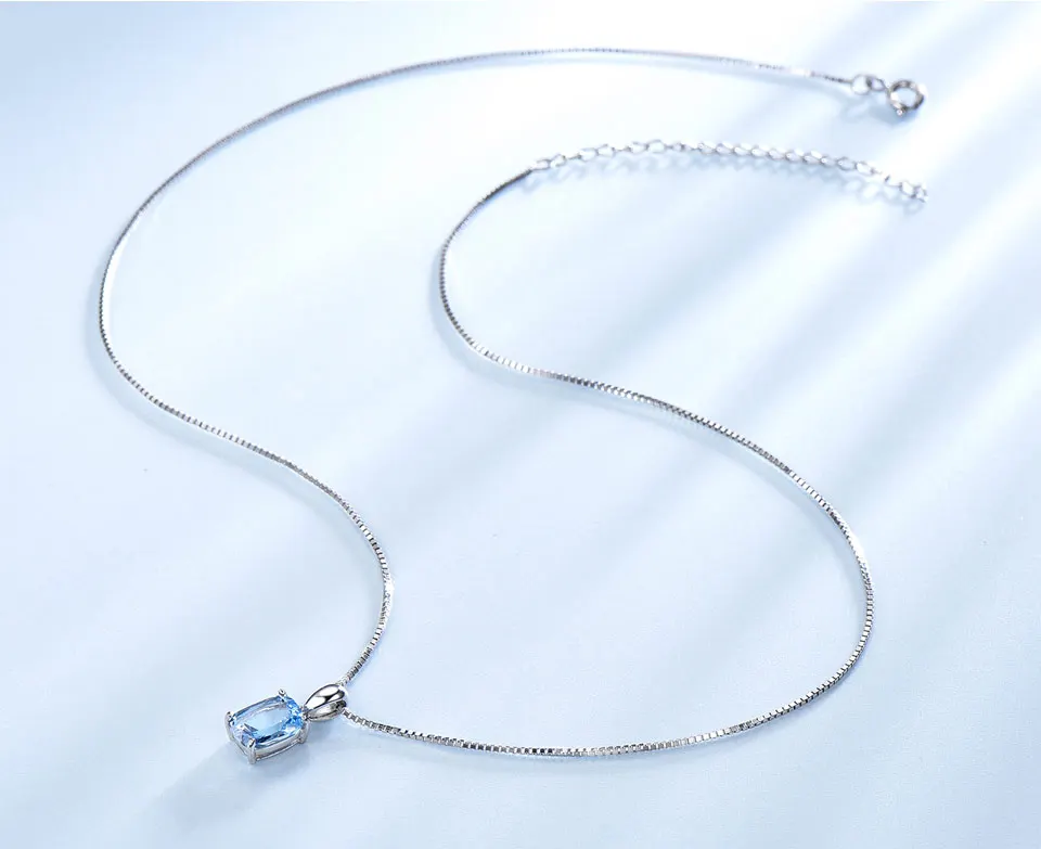 UMCHO Sky blue topaz silver sterling jewelry sets for women S011B-1-PC (7)