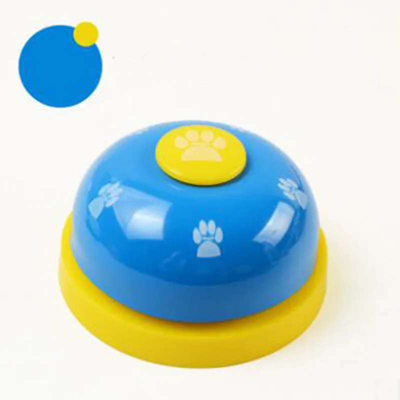 Blue Милый рисунок следа Колокольчик для собаки s обучающая игрушка Кот кольцо колокольчик для собаки напоминание интерактивные интересные игрушки товары для домашних животных - Цвет: Blue