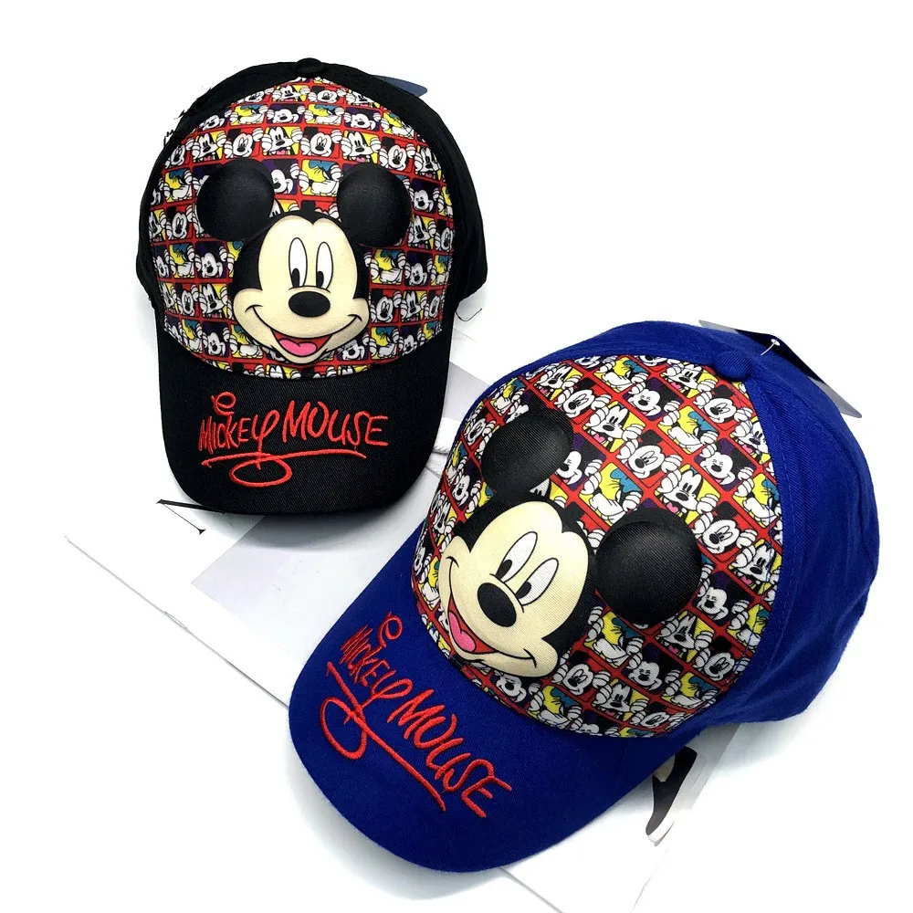 3D уши Микки детская Солнцезащитная Шляпка женская детская Snapback летняя кепка-бейсболка детская шапка для мальчиков и девочек Осенняя шапочка-бини шляпа-ведро s вечерние шапки