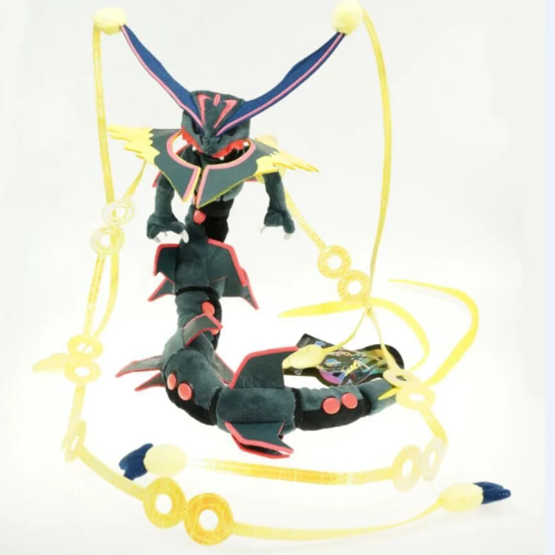 80 см Мега Rayquaza черный Rayquaza животных плюшевые Peluche кукла со скелетом мягкая горячая игрушка Рождественский подарок для детей