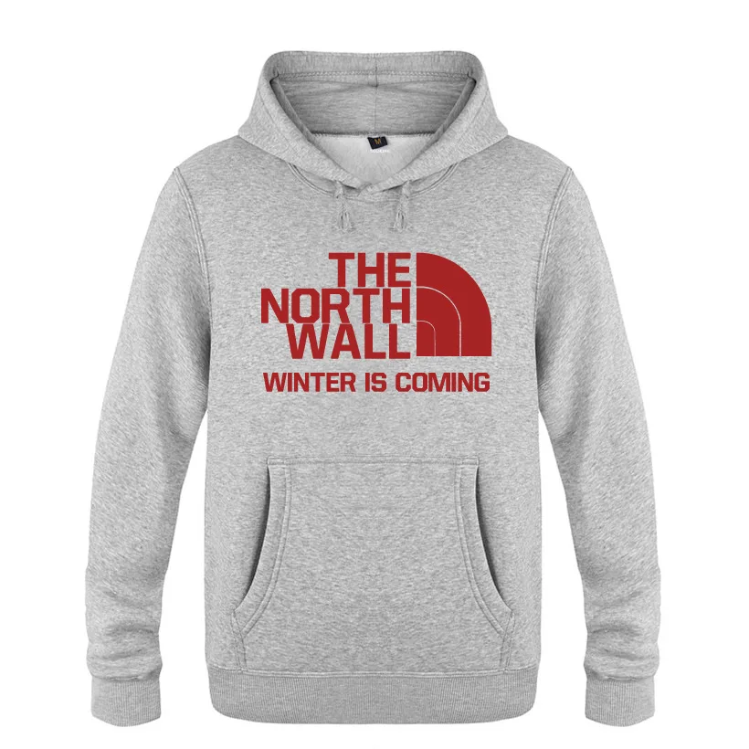 Мужские толстовки с капюшоном Игра престолов THE NORTH WALL флисовая мужская кофта-худи с длинным рукавом мужская Толстовка пуловер для скейтборда Moleton Masculino - Цвет: gray hoodie 17