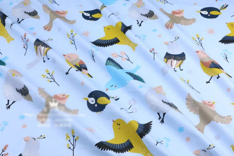 Bird sloth unicorn DIY Sewing Craft Quilting Fat Quarters Cotton Fabric for baby home textile tilda patchwork tissus tecidos - Цвет: no.2