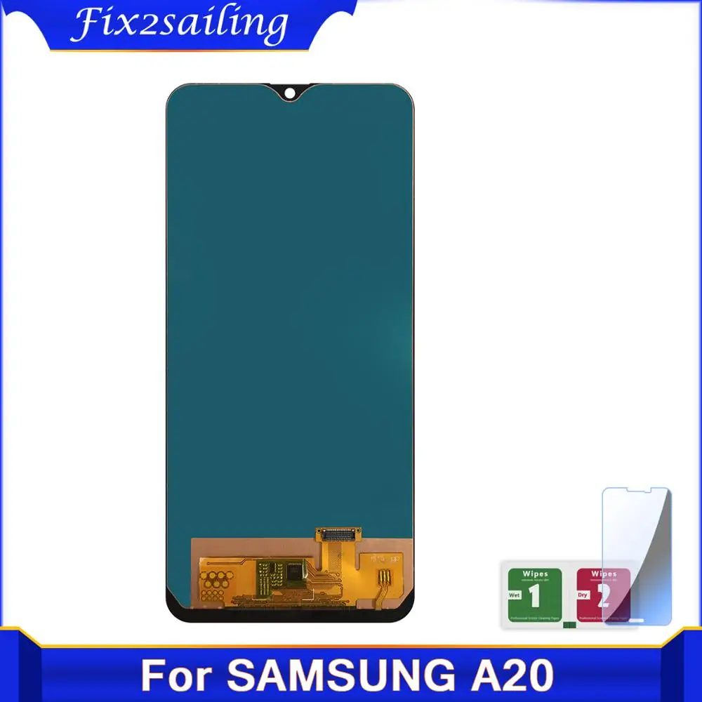 

For Samsung Galaxy A20 A205 SM-A205F Display Touch Screen Digitizer Assembly For SAMSUNG A20 A205 A205F LCD with frame