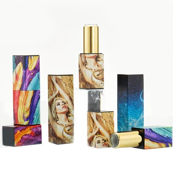 

10pcs Empty Lipstick Tube Magnetic Buckle Lip Balm Tube Square Refillable Bottles Lipstick Balm Containers Travel Makeup Tools