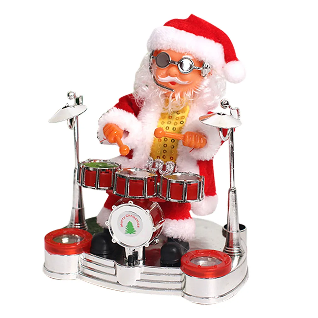 Прекрасный музыкальный Рождественский Санта-Клаус, электрическая подвесная лестница, украшение для рождественской елки, забавные новогодние подарки для детей - Цвет: G