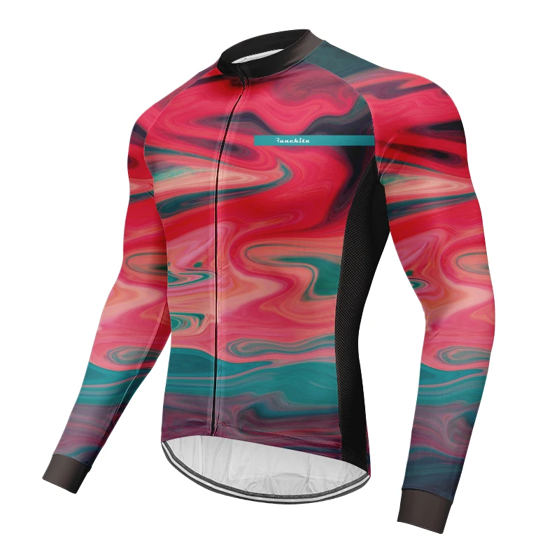 Runchita велокофты мужские Ropa Ciclismo Hombre с длинным рукавом Джерси roubaix maillot bicicleta Pro Team велосипедная одежда - Цвет: A