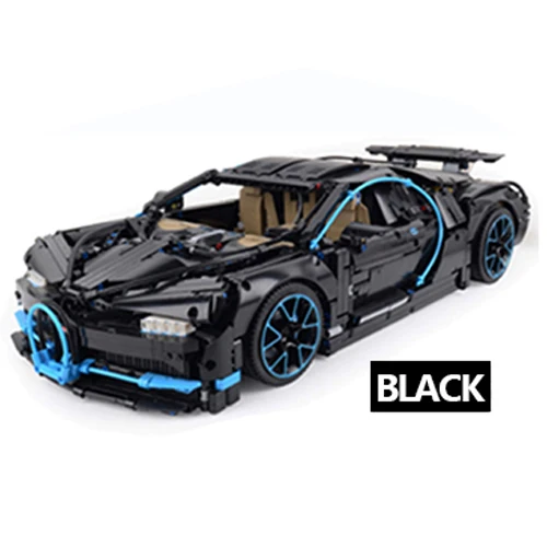 Lepinblocks 20086 20087 20001 Technic гоночный автомобиль строительные блоки кирпичи совместимые 42083 42056 Рождественский подарок Bugatti автомобиль Chiron - Цвет: black(no motor)