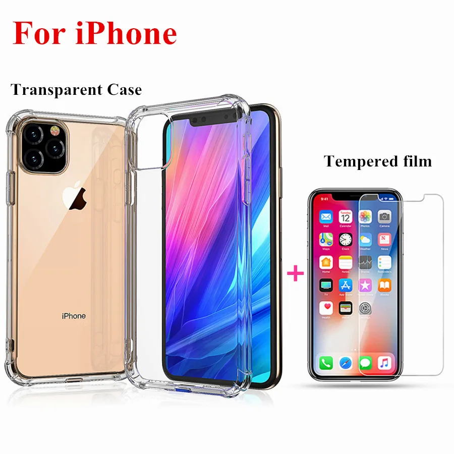 

For iPhone11 Case 6.1 inch Ultra-thin soft silicone tpu transparent clean shockproof cover For iPhone 11 Pro Max 2019 case for iphone 11 case Coque Cover