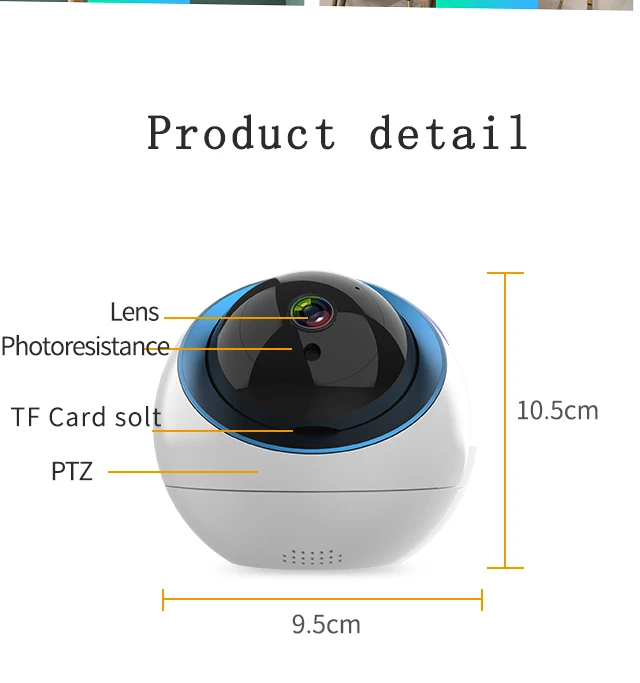 Купольная Беспроводная ip-камера для помещений, 1mp, 3MP, домашняя Ptz камера наблюдения, s cam, Wifi, CCTV Camara для Wifi, внешняя
