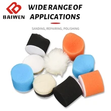 Kit de tampons de polissage 1 pouce, 18 pièces, roue en laine éponge, épilation, polissage, nettoyage, plat, élimine les rayures, outil rotatif de beauté, accessoires