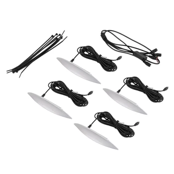 

Super Bright Car Auto Eyebrow Design 4 Pcs Wheel Lamp Car LED Wheel Lights Decorative Lights Warning Lamp Silver Shell