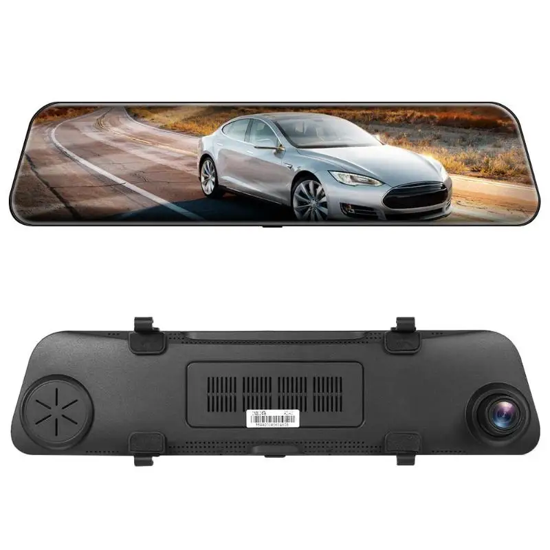 VODOOL FHD 1080P поток медиа зеркало заднего вида автомобиля DVR 1" Android 4G ADAS Wi-Fi gps двойной объектив видеорегистратор ночного видения