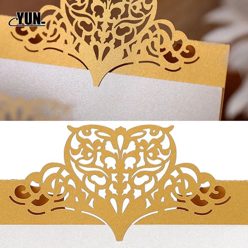 100pcslot Laser Cut Heart Shape Table Name Card Place Card Wedding Party Decoration Favor 6Dzx007-100PCS (15)