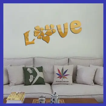 

DIY 3D Removable Sticker Bedroom Living Room Mirrored Decor