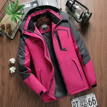 Зимнее теплое пальто для мужчин и женщин, водонепроницаемая ветрозащитная куртка для велоспорта, походная куртка, дополнительный размер
