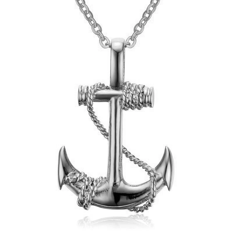 2021 Fashion New Black Rectangle Pendant Necklace Men Trendy Simple Stainless Steel Chain Men Necklace Jewelry Gift 