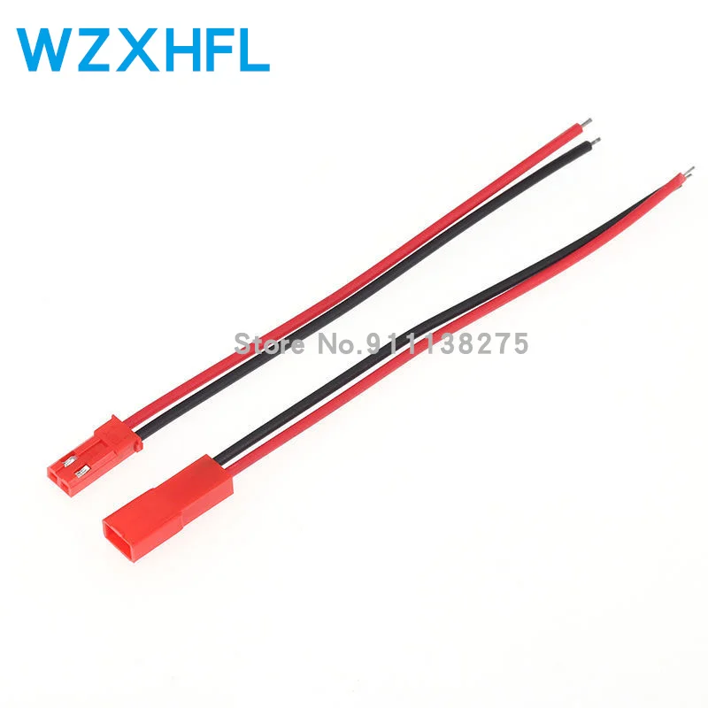 JST Connector Plug Cable Male+Female 10 Pairs For RC Battery 100mm/200MM/300MM jst connectors