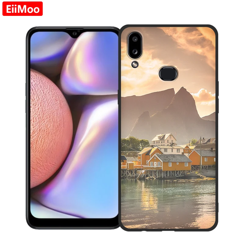 Силиконовый чехол EiiMoo для Samsung Galaxy A10S SM A107F A107M мягкий из ТПУ с принтом