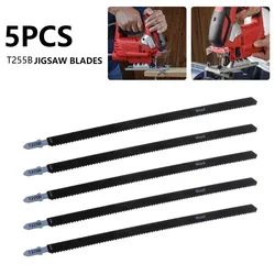 Lame de scie sauteuse HCS, 250mm, panneaux de feuille de scie sauteuse, coupe du métal en bois dur, coupe du bois, coupe du bois, T225B pour Makita Bosch Dewalt, 5 pièces 