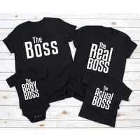 Funny Family Matching T-shirts Summer Cotton Matching Mom Dad and Kids Shirts Baby Bodysuits Family Picture Outfits Gift Clothes 1