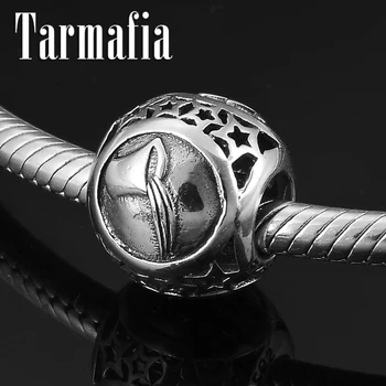

12 Constellation Aquarius 925 Sterling Silver beads Charm Star fit Original Women Charms DIY Bracelet Necklace Jewelry making