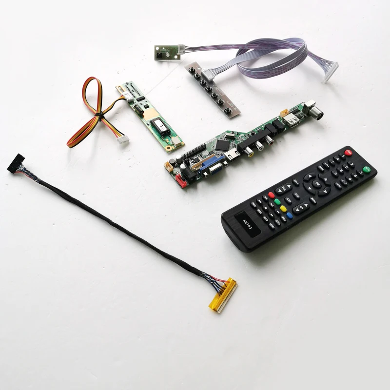 Для LTN154X3-L04/L05 ЖК-дисплей Панель 1CCFL 30Pin LVDS T. V56 плата контроллера VGA HDMI AV USB пульт дистанционного управления+ инвертор+ клавиатура DIY kit