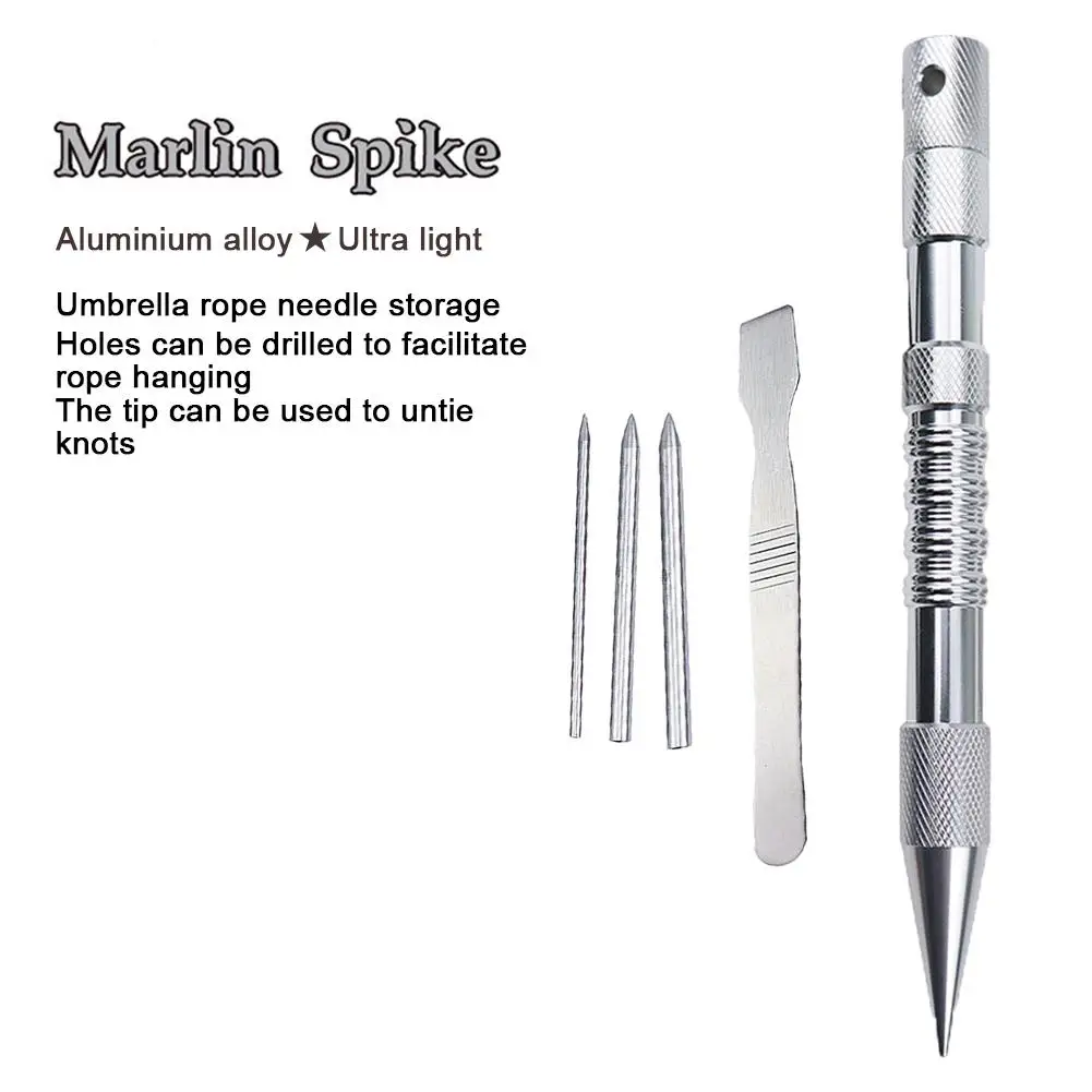 Portable Waterproof Marlin Spike Knotters Tool Lacing Stitching Needles Smoothing Set for Paracord Leather Work N/K Knotters Tool Spike Knotters Tool 