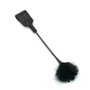 40cm Erotic BDSM Feather Tickled Whip Bondage Punish Fetish Leather Spanking Paddle Riding Crop SM for Couples Women Adult Games 1