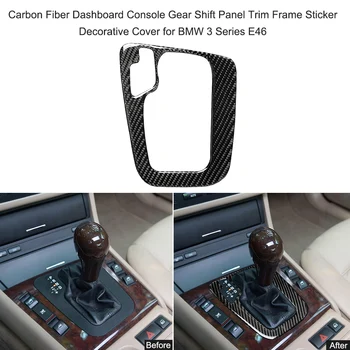 

Carbon Fiber Interior Instrument Dashboard Console Gear Shift Panel Trim Sticker Decorative Cover for BMW 3 Series E46 98-05