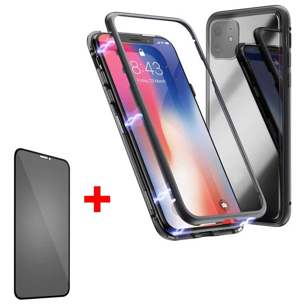 Черный Mosunx для iphone 11 6,1 дюйма Ультратонкий чехол PC+ роскошный силиконовый бампер Защитная крышка для iphone 11 Pro 5,8 Pro Max 6,5 Incha - Цвет: Черный