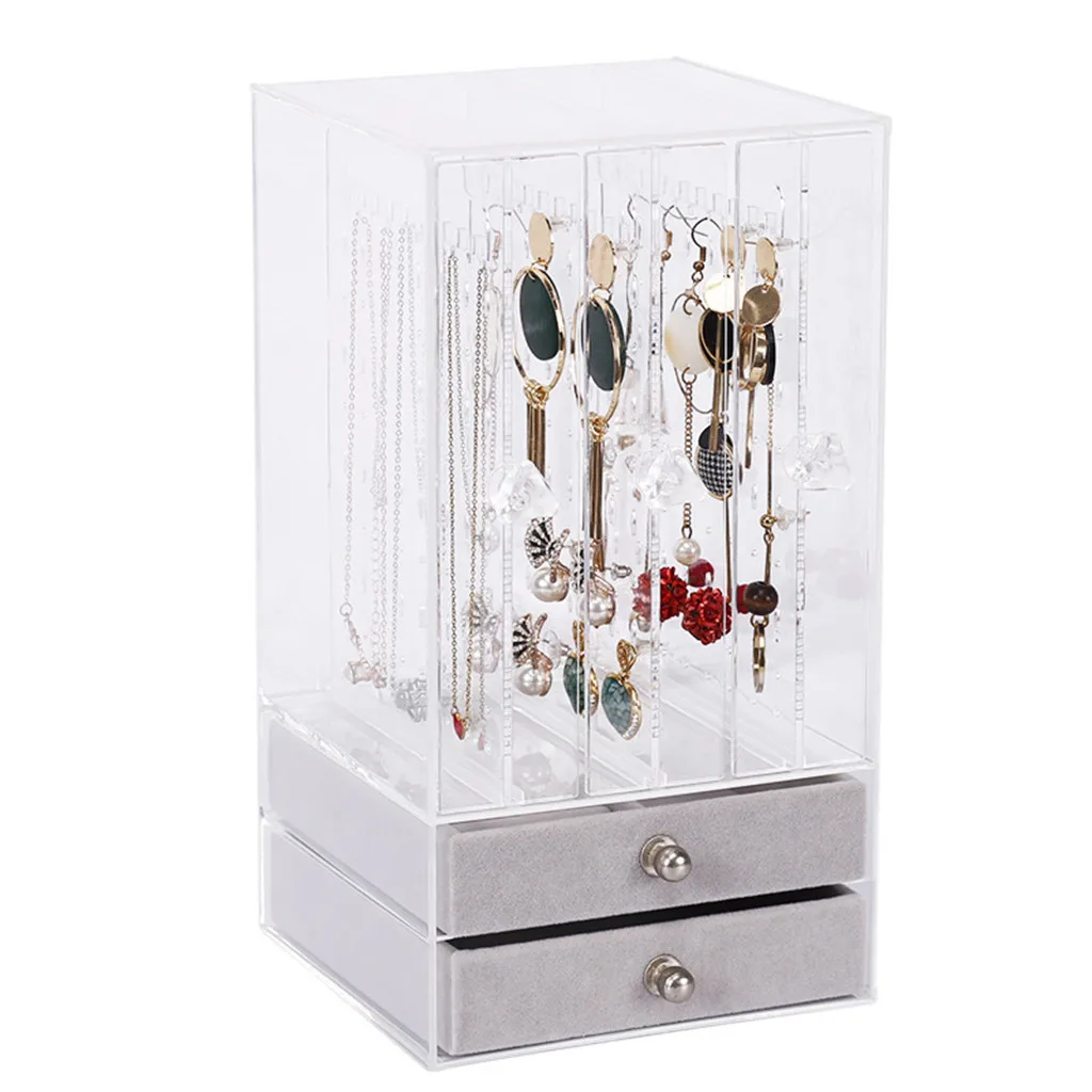 Bathroom Storage & Organization Transparent Jewelry Organizer Clear Box