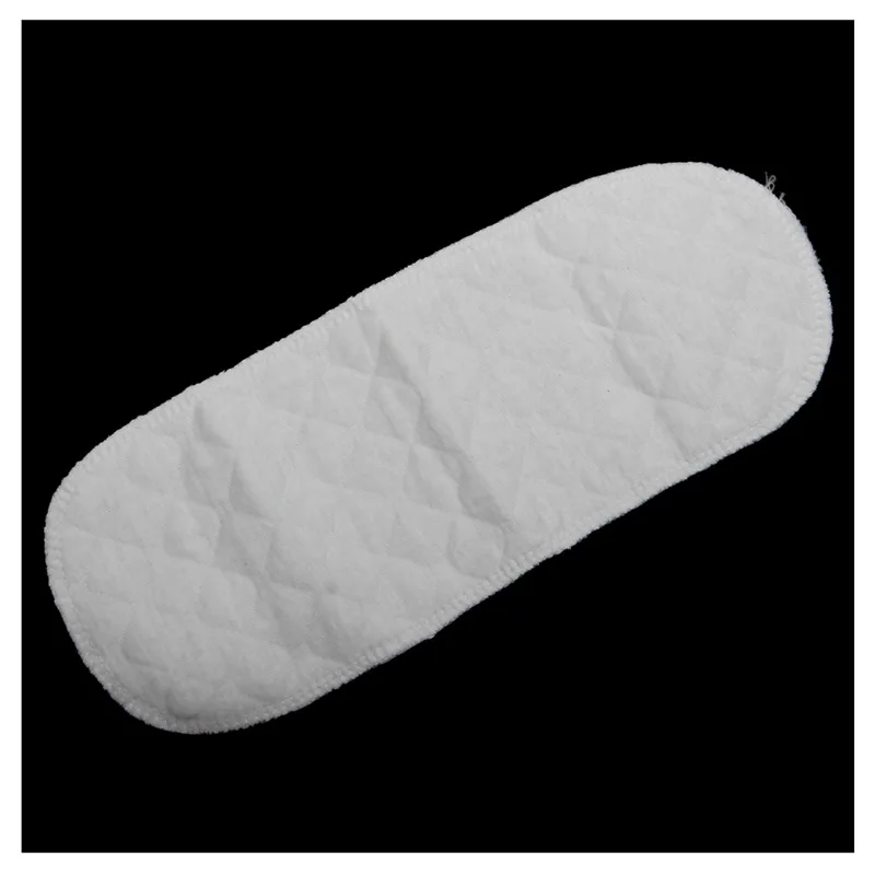 Reusable Soft Baby Diapers Cloth Diaper Inserts 3 Layers 100% Cotton Washable White