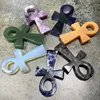 Natural Crystal Stone Anka Cross Egyptian Ankh Life Symbol Hand Carved Crafts Protection Healing Crystal  1pcs 6