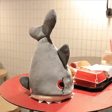 Электрические Музыкальные качели плюшевые рыбий хвост шляпа забавная Электронная Мягкая игрушка трюк Рождественский подарок для детей Cretive зимняя теплая шапка