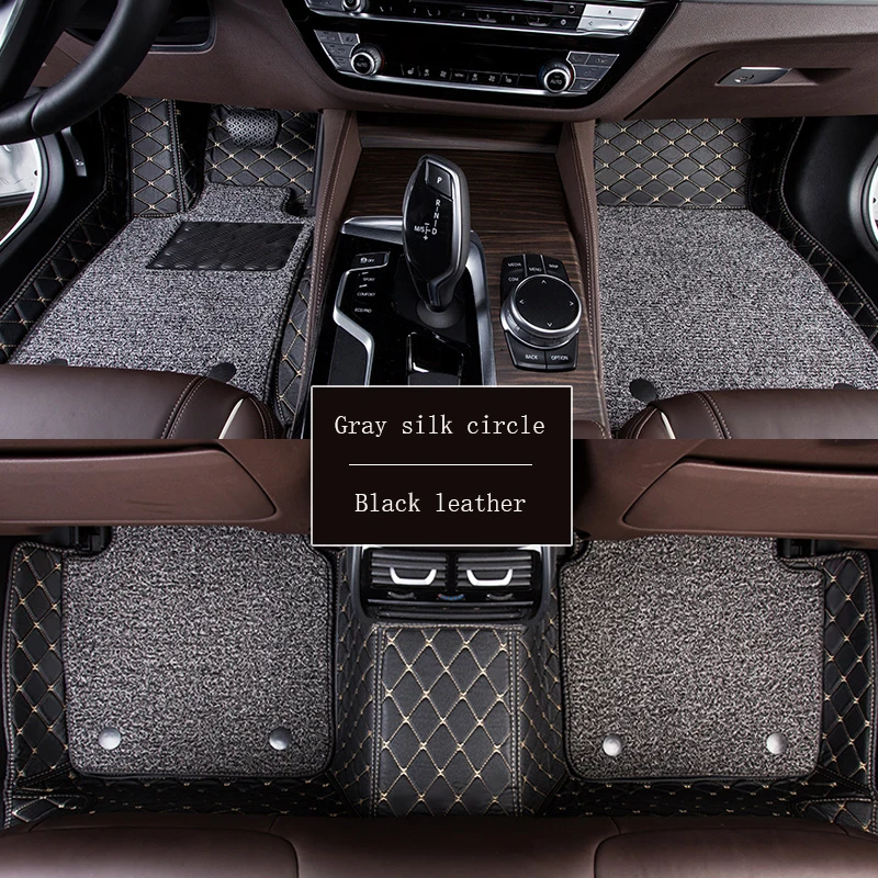 

MSUEFKD Car Floor Mats For Toyota all models rav4 wish land cruiser vitz mark auris prius camry corolla covers Car Carpet Covers