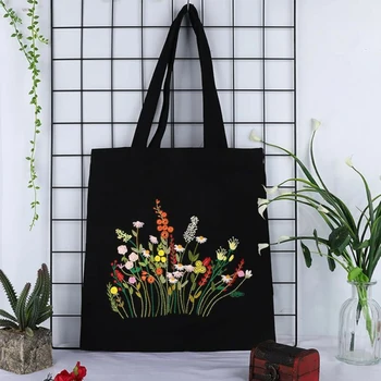 

Shopper Bags Shoulder bag Satchel Gift Crafts W/ Embroidery Kit Embroidery